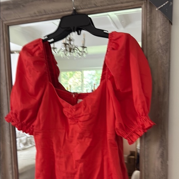 Saltwater LUXE Vibrant Red Midi Dress - Picture 3 of 4